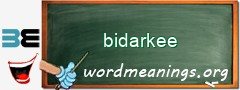 WordMeaning blackboard for bidarkee